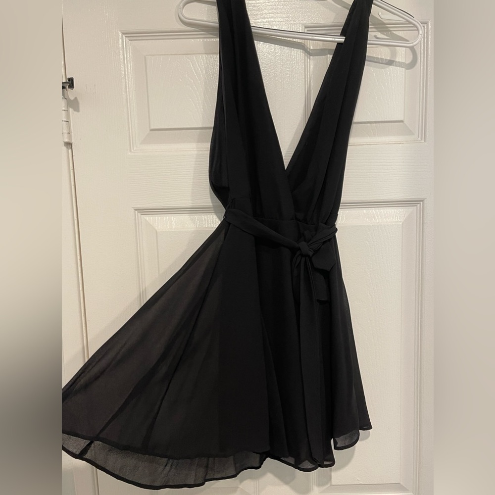 Show Me Your Mumu Corinne Crossover Dress - LBD - Size Medium